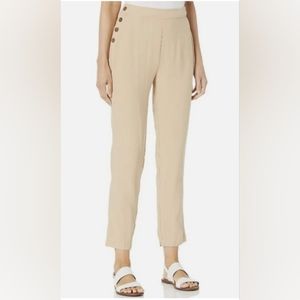 BCBGeneration Beige Tan High Rise Ankle Length Slim Leg Pants Size Large NWT